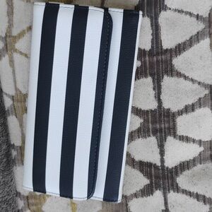 Kut From The Kloth Wallet Striped Black and White Wallet-